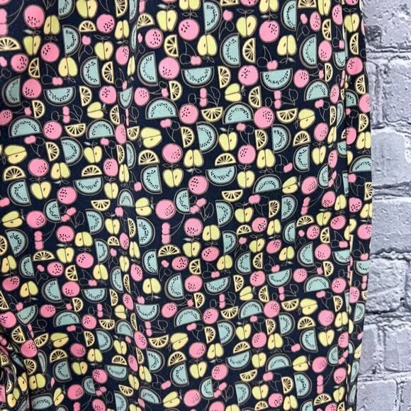 Talbots Cropped Pants With Fruit Slices Pattern Size 18 - Picture 2 of 8